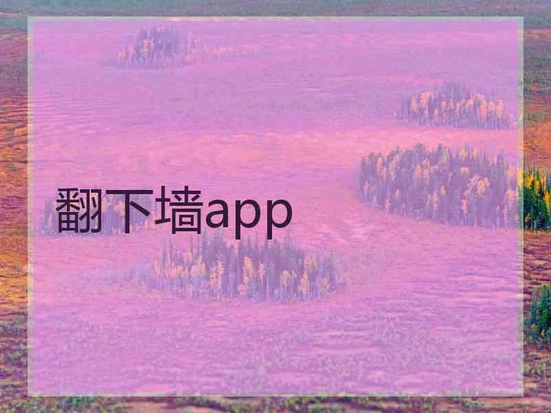 翻下墙app