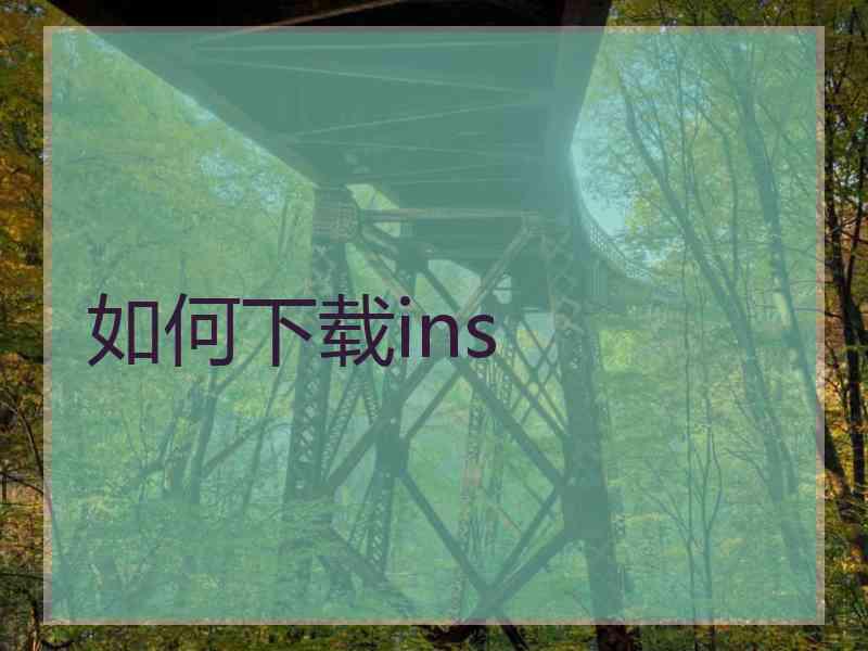 如何下载ins