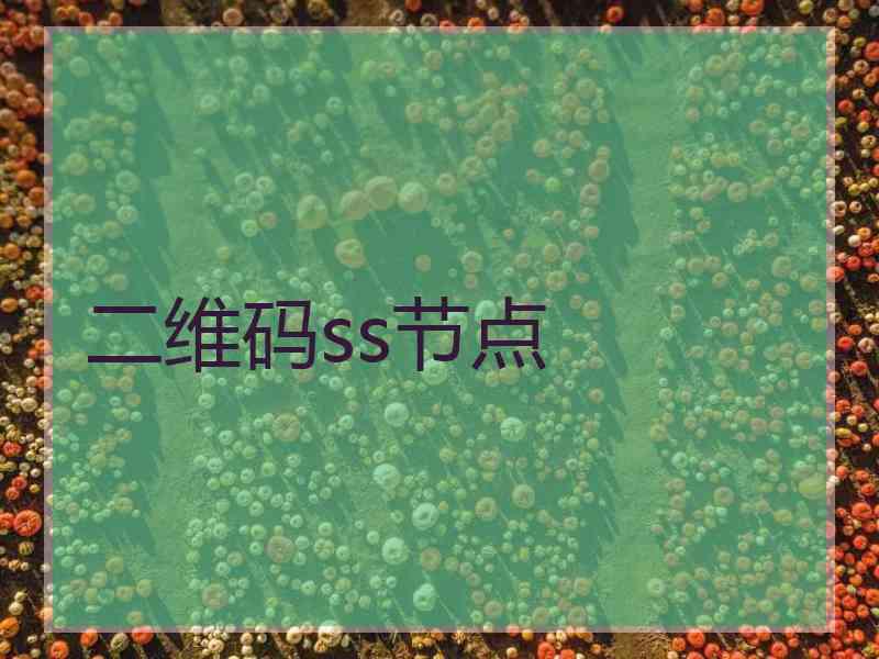 二维码ss节点