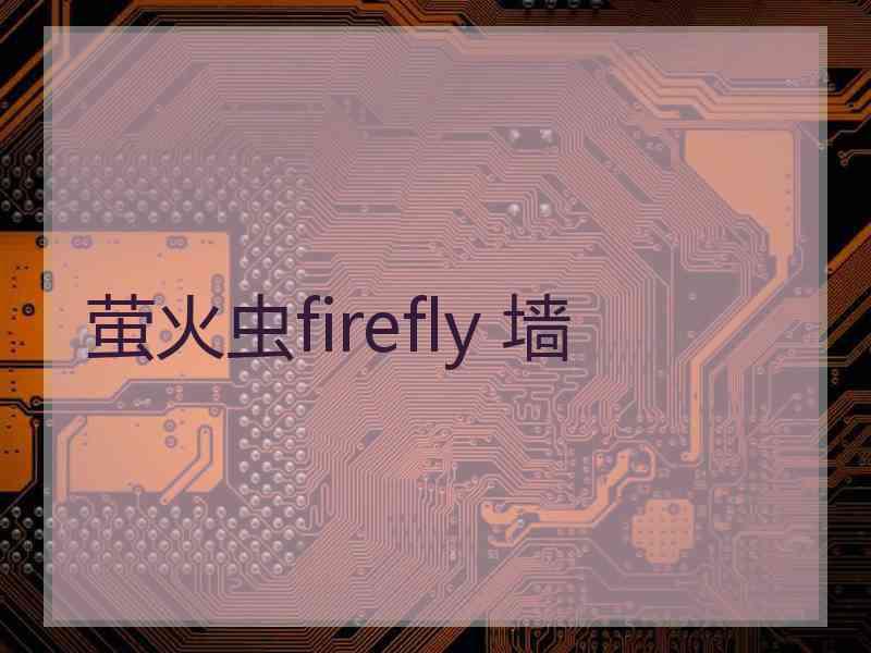 萤火虫firefly 墙
