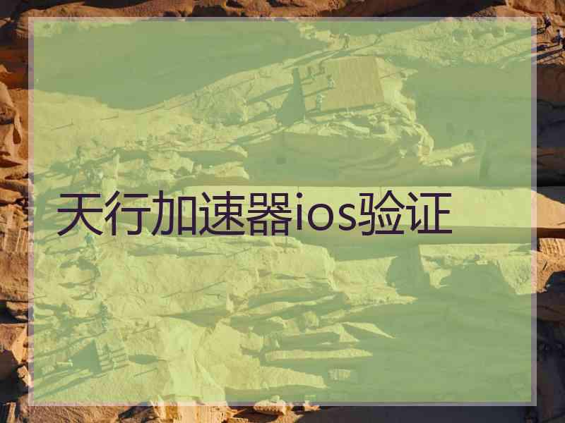 天行加速器ios验证